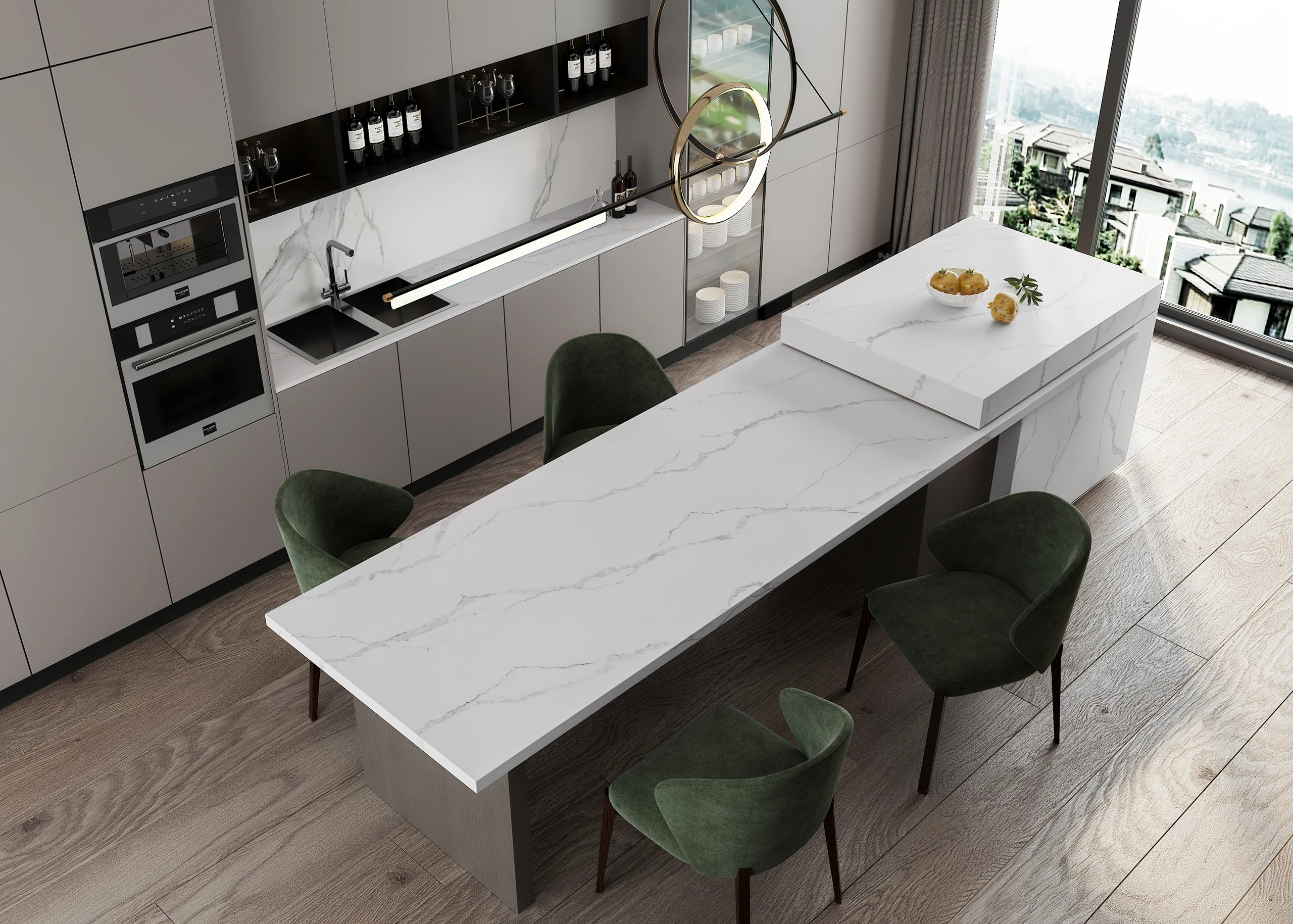 Statuario Nuovo Gold view 3